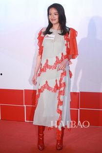 明星舒淇红色衣服图片,时尚与魅力的完美融合